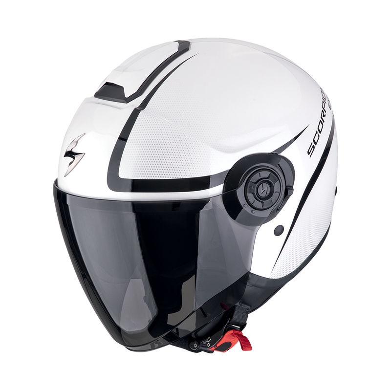 Avatud mootorratta kiiver Scorpion EXO-CITY II INTERCITY valge-must allahindlus