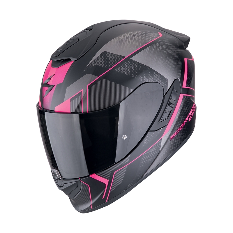Integreeritud mootorratta kiiver Scorpion EXO-1400 EVO II AIR INTENSIO matt must-roosa allahindlus