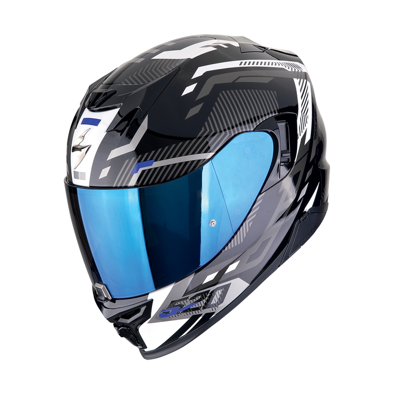 Integreeritud mootorratta kiiver Scorpion EXO-520 EVO AIR RANKA must-valge-sinine allahindlus