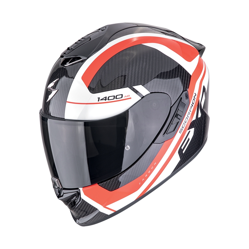 Integrální helma na motorku Scorpion EXO-1400 EVO II CARBON AIR ENKO černo-červeno-bílá výprodej