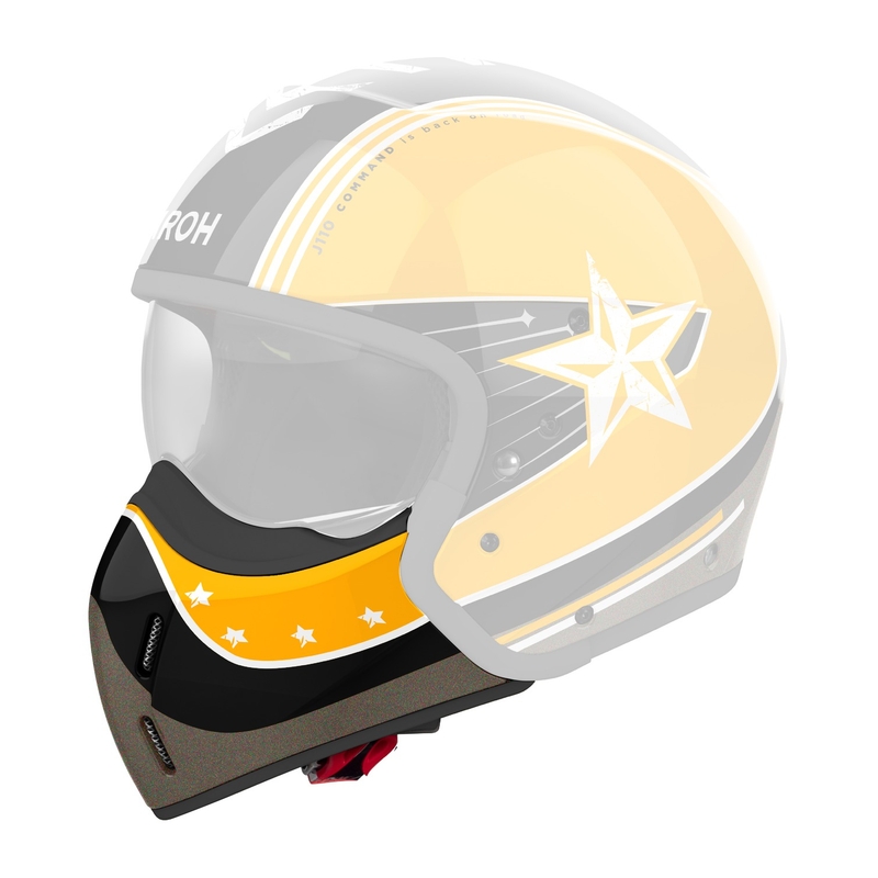 Lõuakaitse Airoh J110 Command kiivritele läikiv kollane