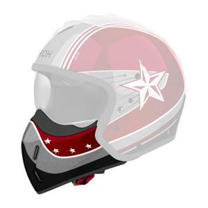 Lõuakaitse Airoh J110 Command kiivritele läikiv punane