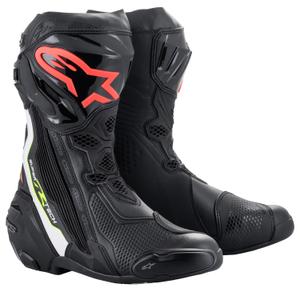 Alpinestars Supertech R Must-valge-fluoripunane-fluoripunane-kollane mootorratta saapad
