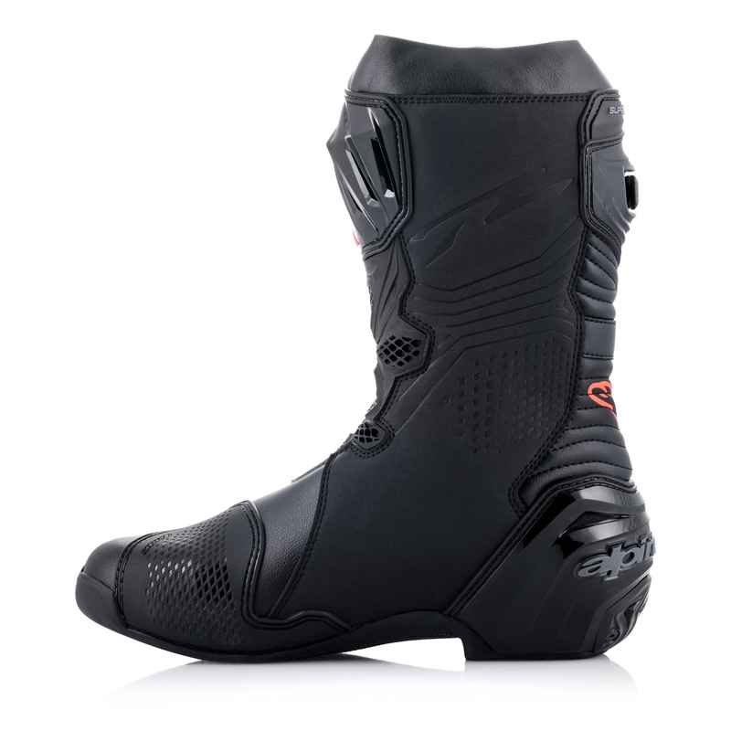 Alpinestars Supertech R Must-valge-fluoripunane-fluoripunane-kollane mootorratta saapad