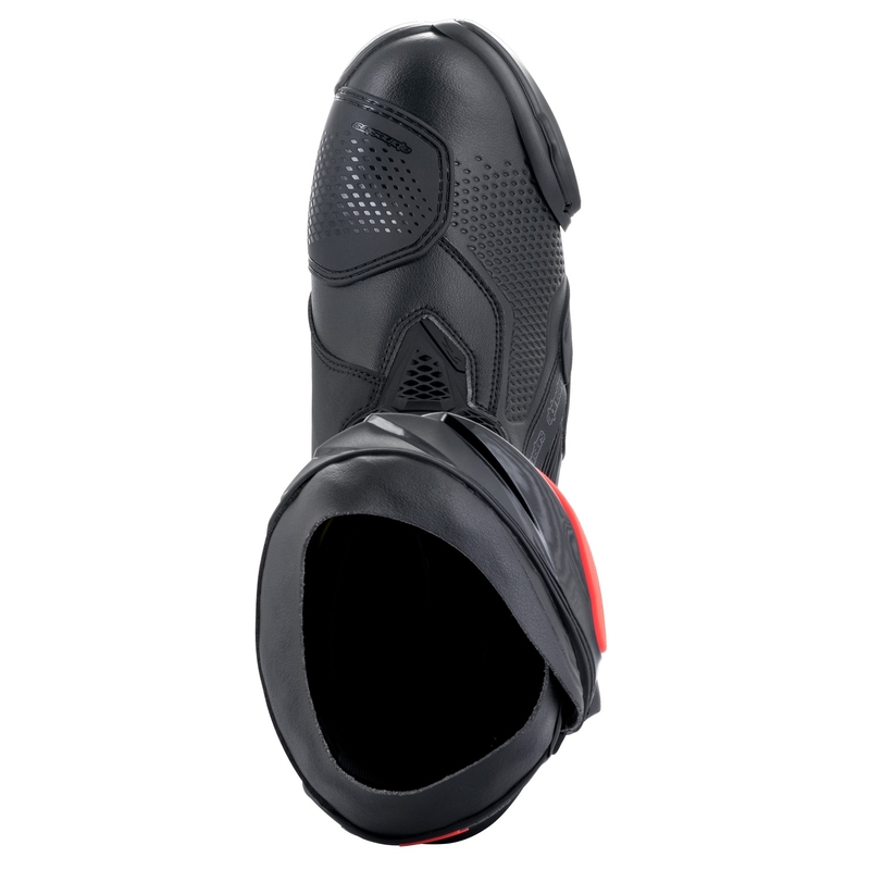 Alpinestars Supertech R Must-valge-fluoripunane-fluoripunane-kollane mootorratta saapad