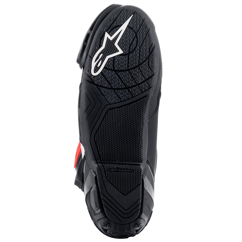 Alpinestars Supertech R Must-valge-fluoripunane-fluoripunane-kollane mootorratta saapad