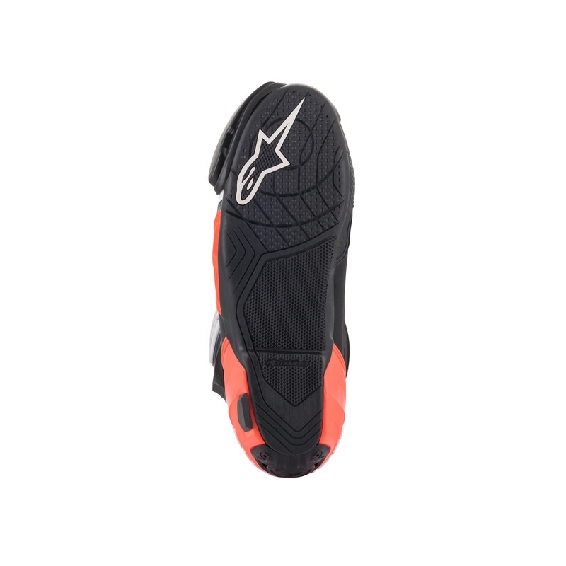Alpinestars Supertech R must-fluo punane-valge-hall mootorratta saapad