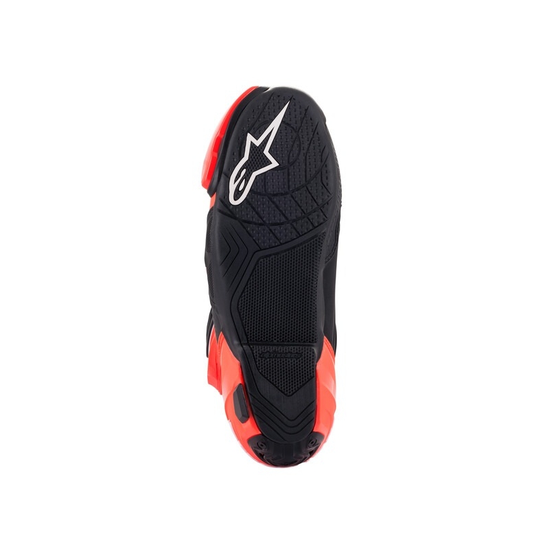Alpinestars Supertech R Vented Black-White-Fluo Red mootorratta saapad