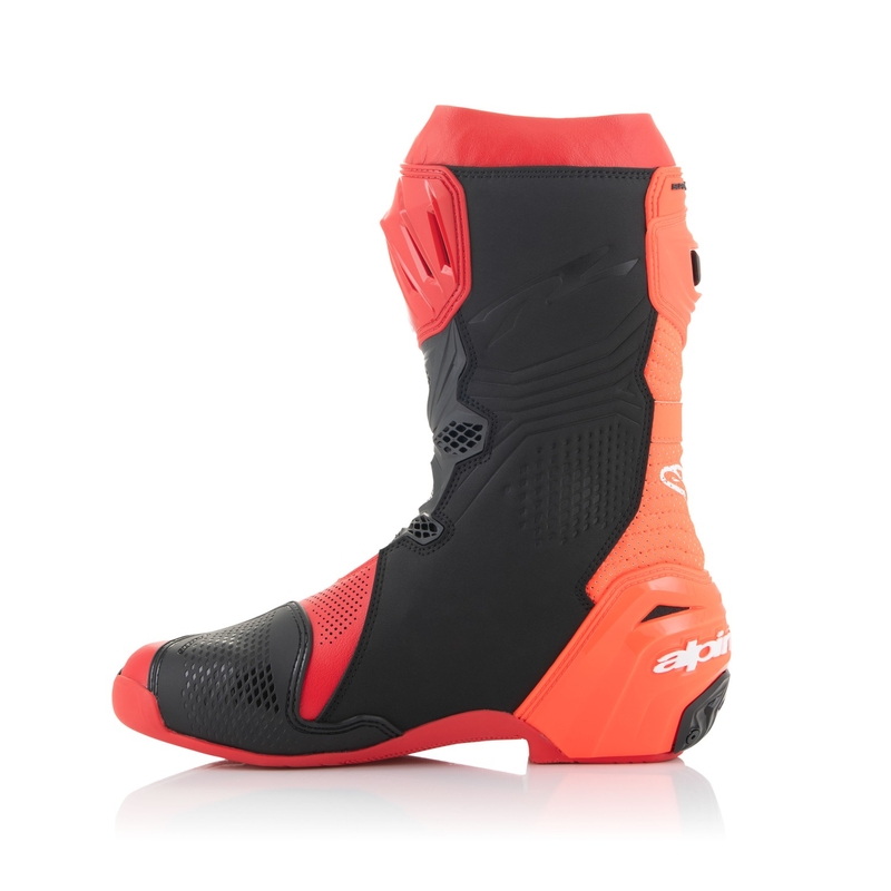 Alpinestars Supertech R Vented fluo punane mootorratta saapad