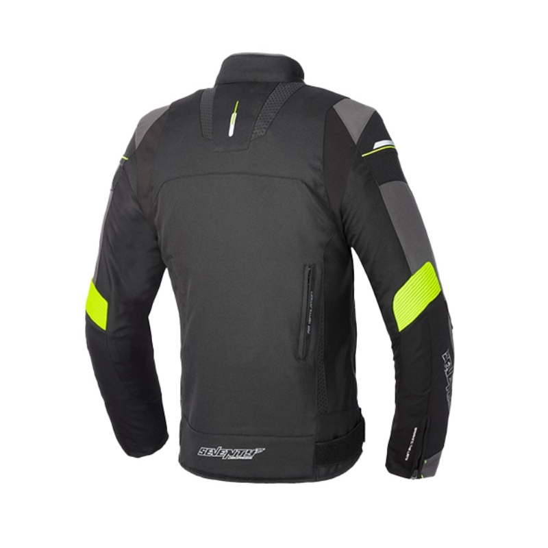 Mootorratta jope SEVENTY DEGREES SD-JR69 must-fluo kollane