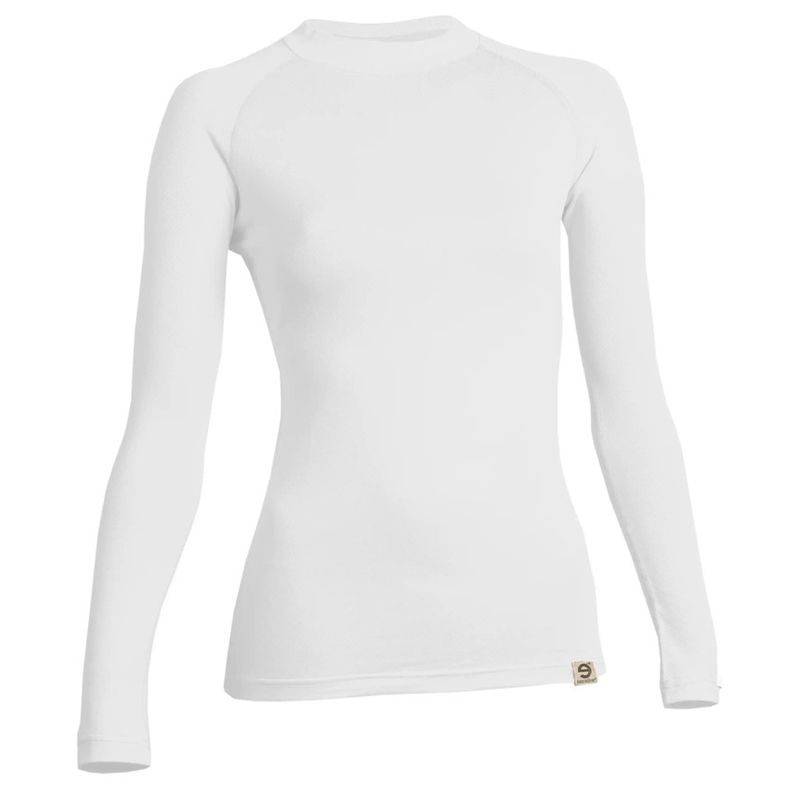 Naiste termosärk nanosilver® Raglan valge - pikkade varrukatega