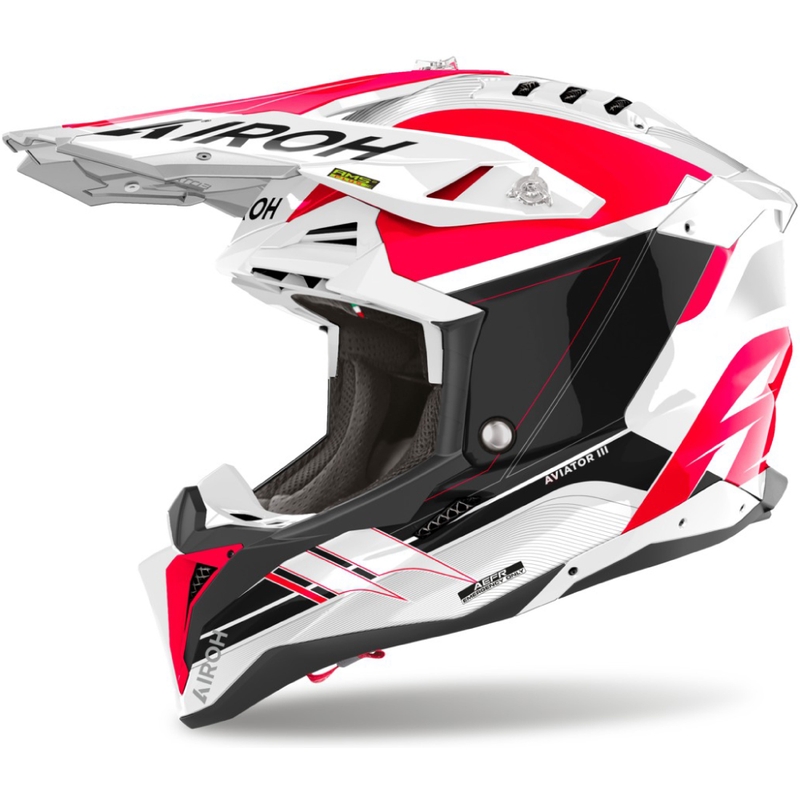 Motokrossikiiver Airoh Aviator 3 Saber läikiv punane