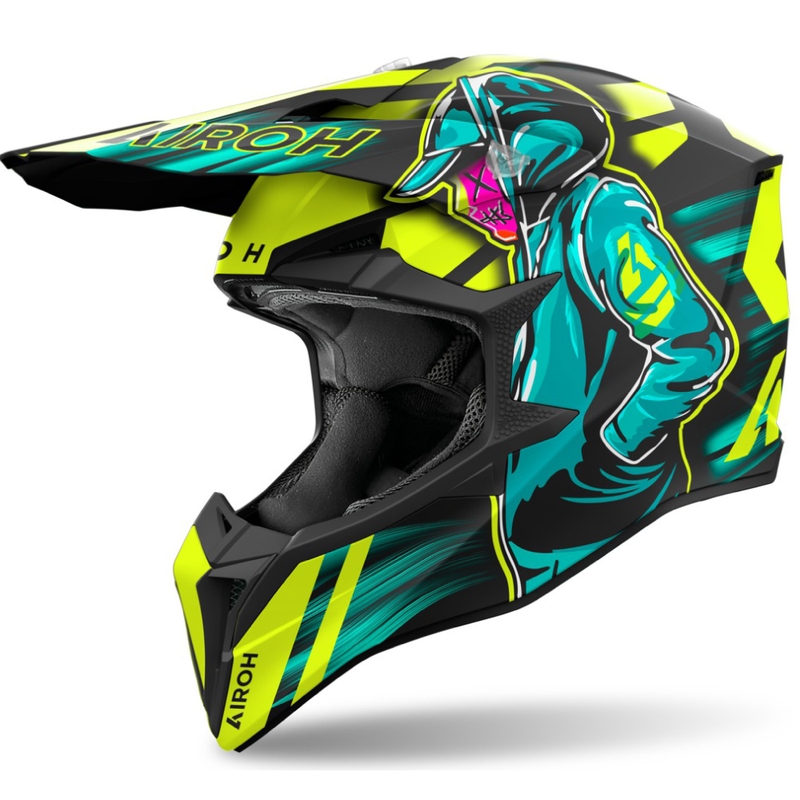 Motokrossikiiver Airoh Wraaap Cyber mattkollane