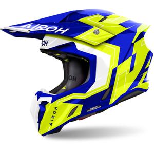 Motokrossikiiver Airoh Twist 3 Dizzy läikiv sinikollane kiiver