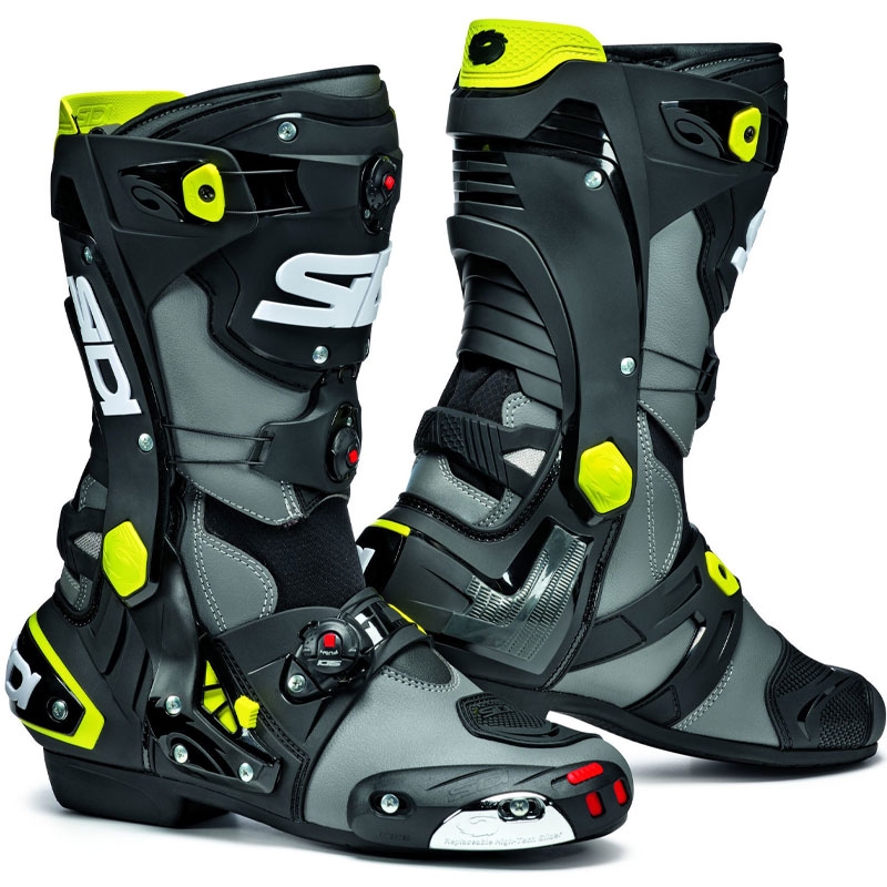 Mootorrattasaapad SIDI REX hall-must-fluo kollane