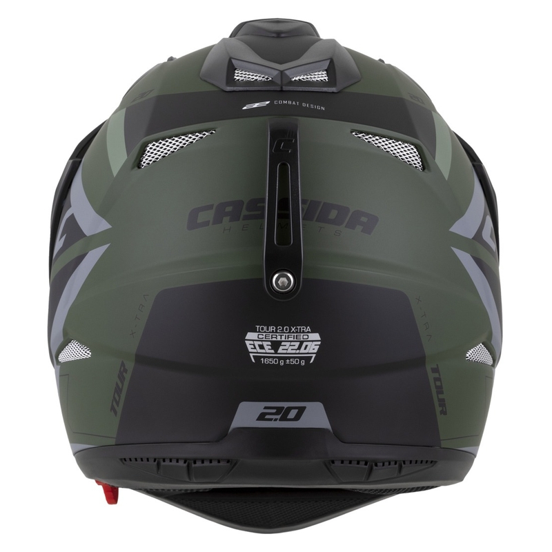 Enduro kiiver Cassida Tour 2.0 X-tra matt roheline-hall-must musta matt visiiriga