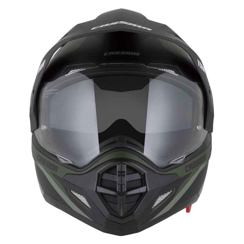 Enduro kiiver Cassida Tour 2.0 X-tra matt roheline-hall-must musta matt visiiriga