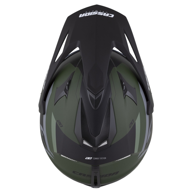 Enduro kiiver Cassida Tour 2.0 X-tra matt roheline-hall-must musta matt visiiriga