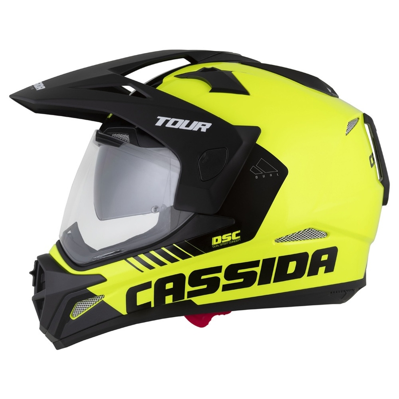 Enduro kiiver Cassida Tour 2.0 Dual fluo kollane-must musta mati visiiriga