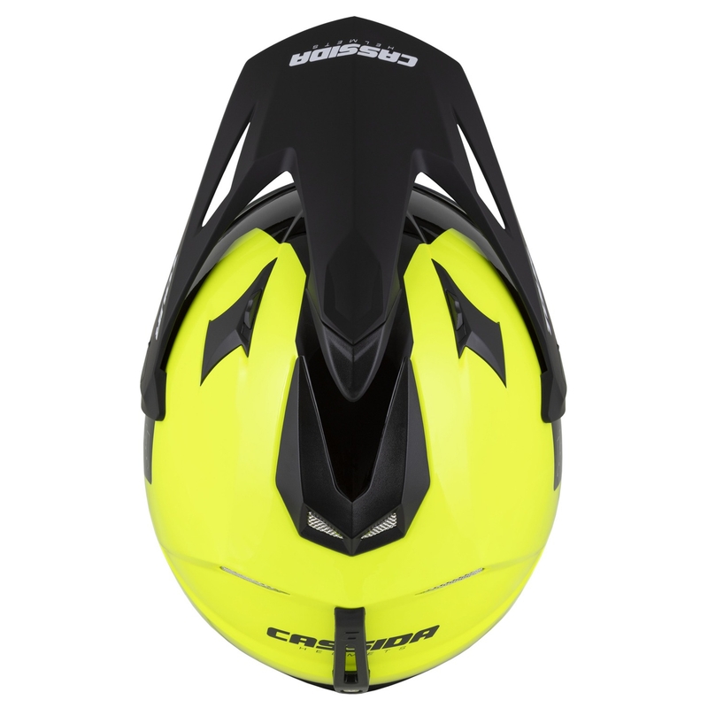 Enduro kiiver Cassida Tour 2.0 Dual fluo kollane-must musta mati visiiriga