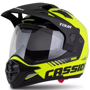 Enduro kiiver Cassida Tour 2.0 Dual fluo kollane-must musta mati visiiriga