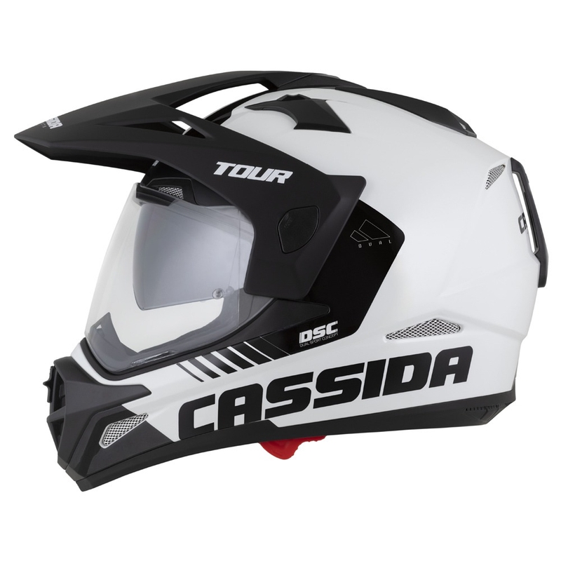 Enduro kiiver Cassida Tour 2.0 Dual valge-must musta mati visiiriga