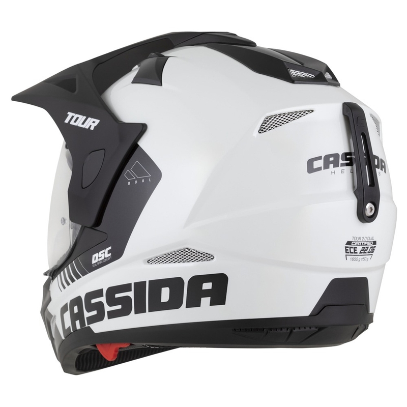 Enduro kiiver Cassida Tour 2.0 Dual valge-must musta mati visiiriga