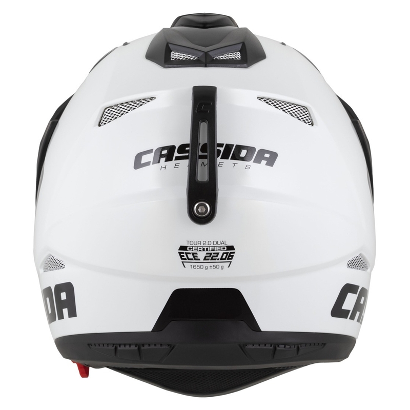 Enduro kiiver Cassida Tour 2.0 Dual valge-must musta mati visiiriga