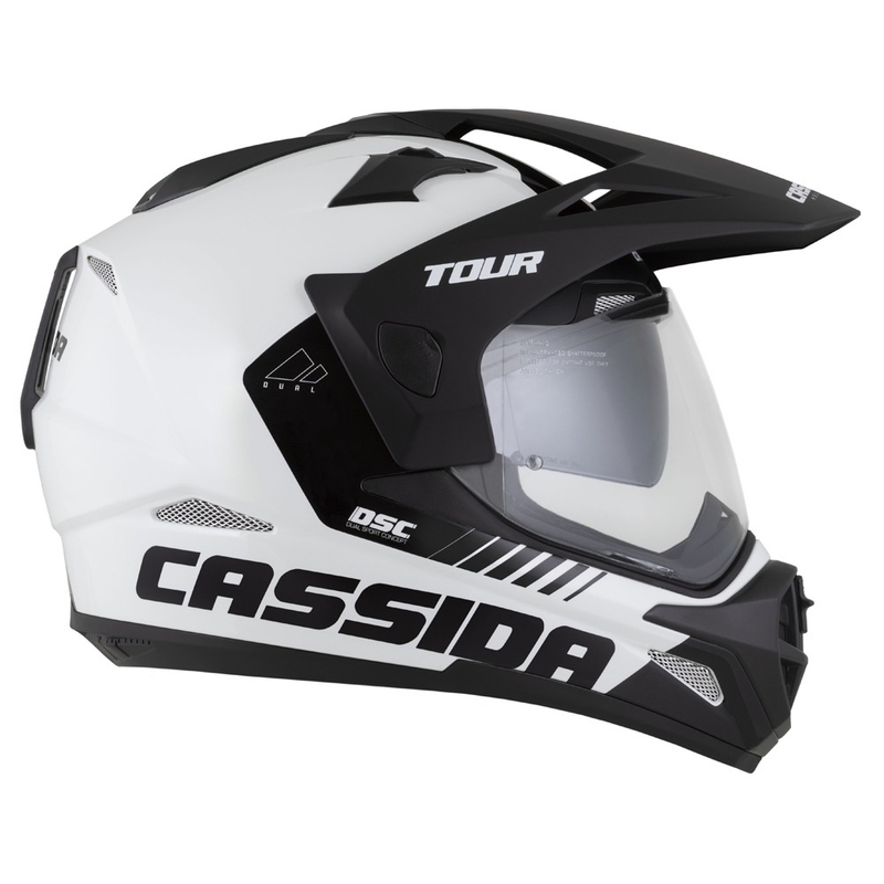 Enduro kiiver Cassida Tour 2.0 Dual valge-must musta mati visiiriga