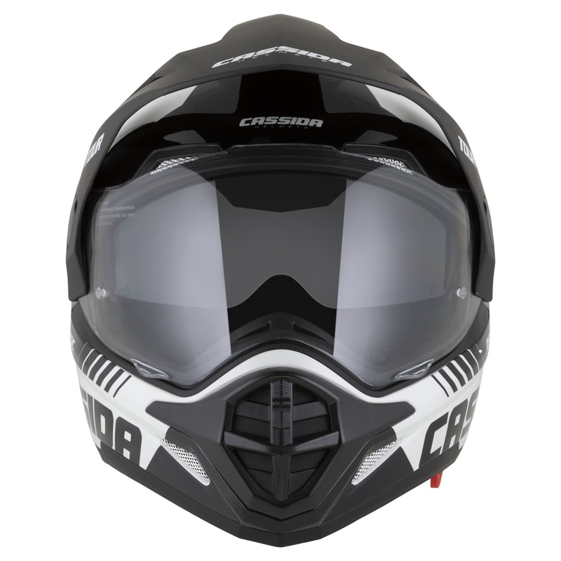 Enduro kiiver Cassida Tour 2.0 Dual valge-must musta mati visiiriga
