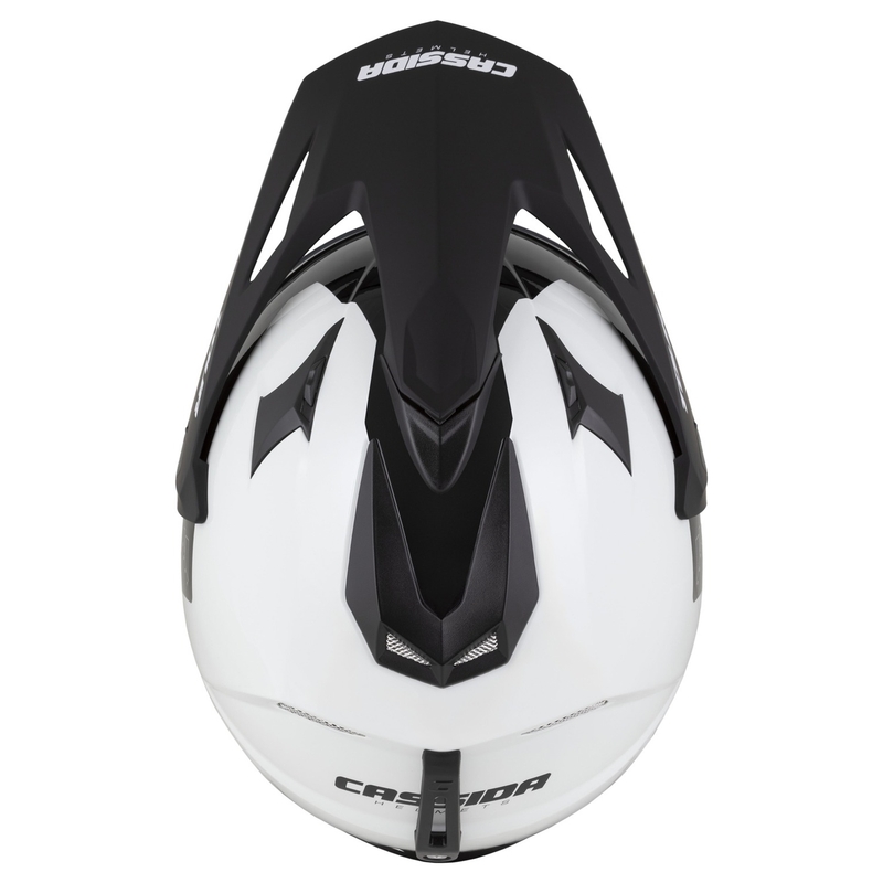 Enduro kiiver Cassida Tour 2.0 Dual valge-must musta mati visiiriga