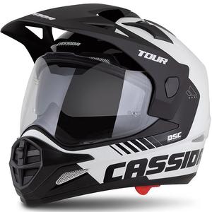 Enduro kiiver Cassida Tour 2.0 Dual valge-must musta mati visiiriga