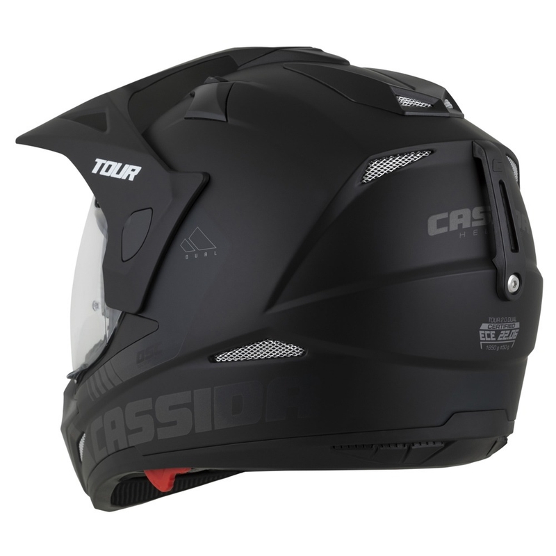 Enduro kiiver Cassida Tour 2.0 Dual matt mustahall, musta mattvisiiriga