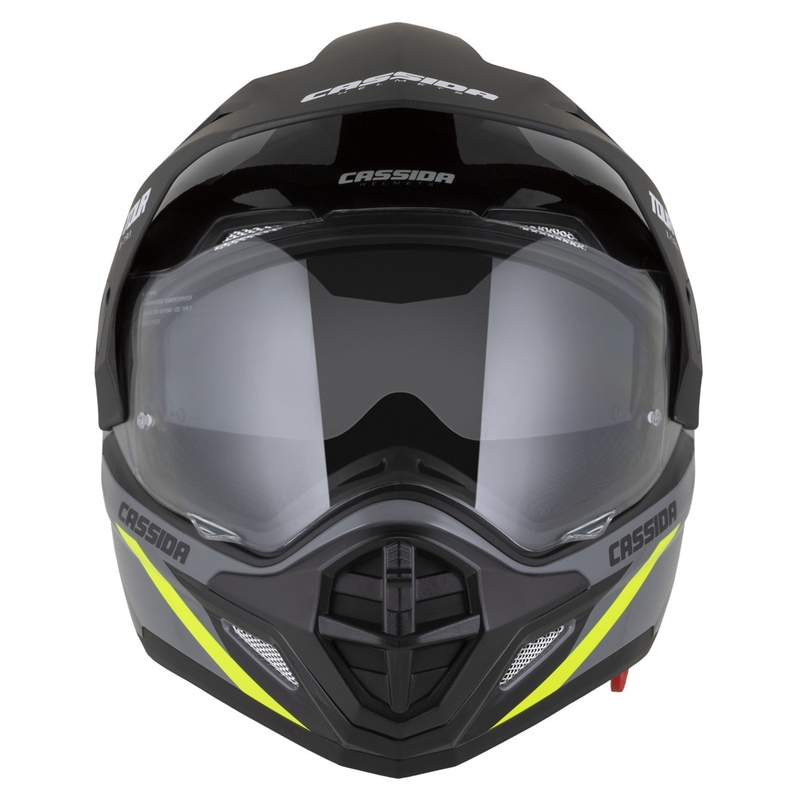 Enduro kiiver Cassida Tour 2.0 X-tra hall-fluo kollane-must musta matt visiiriga