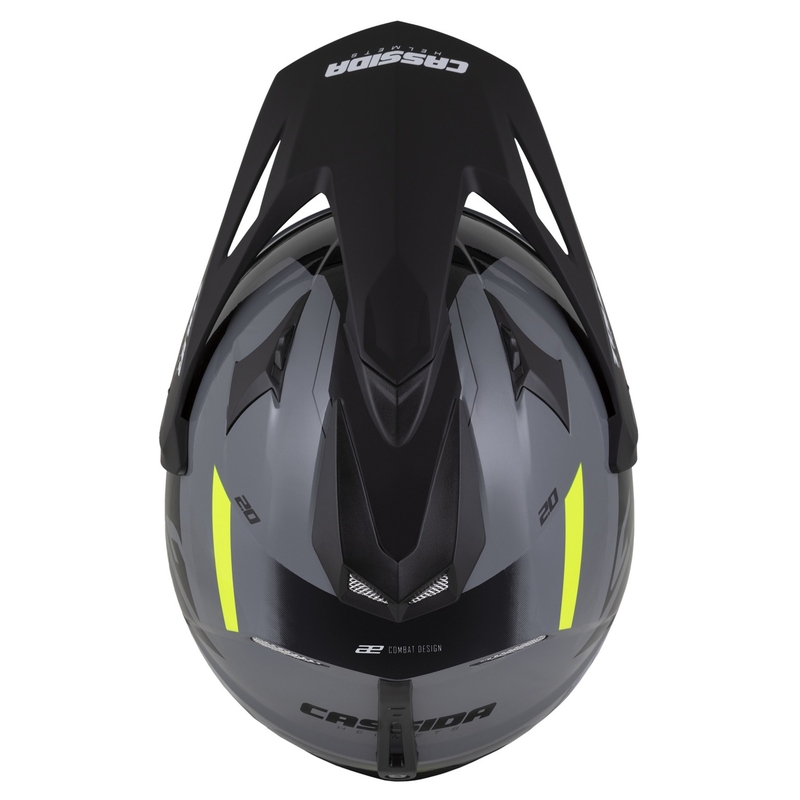 Enduro kiiver Cassida Tour 2.0 X-tra hall-fluo kollane-must musta matt visiiriga