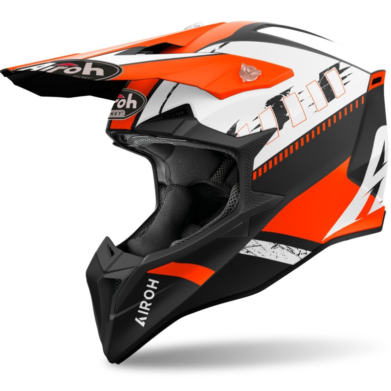 Motokrossi kiiver Airoh Wraaap Feel matt oranž