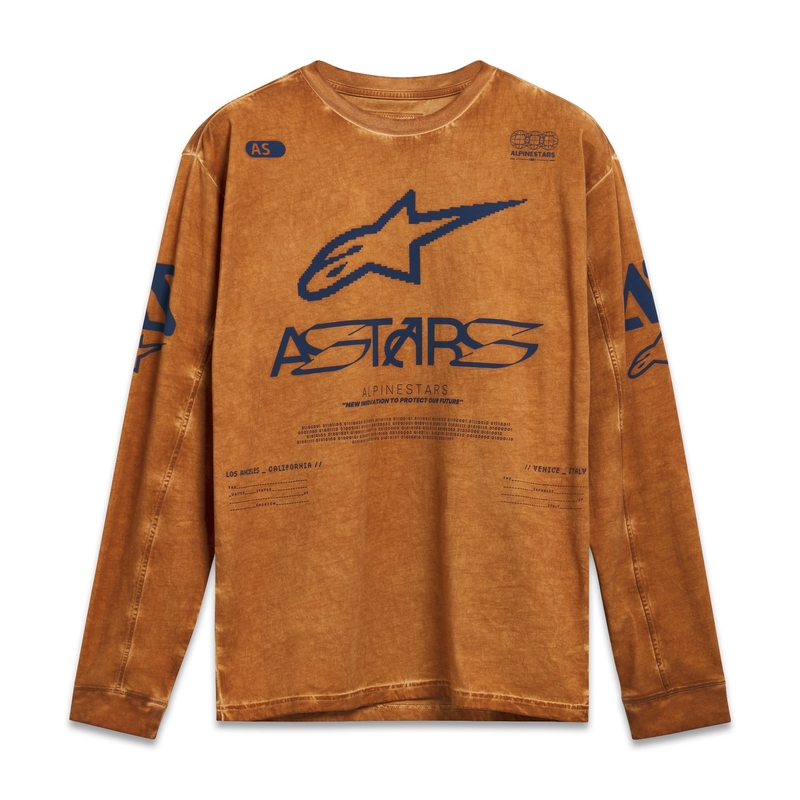 Tričko s dlouhým rukávem Alpinestars Nook Knit zrzavé