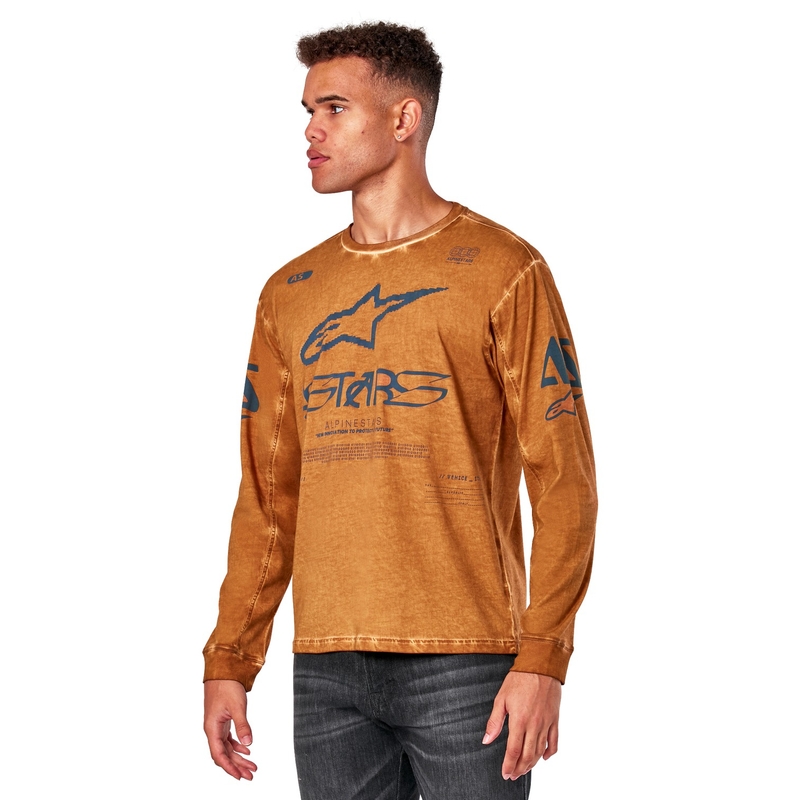 Tričko s dlouhým rukávem Alpinestars Nook Knit zrzavé