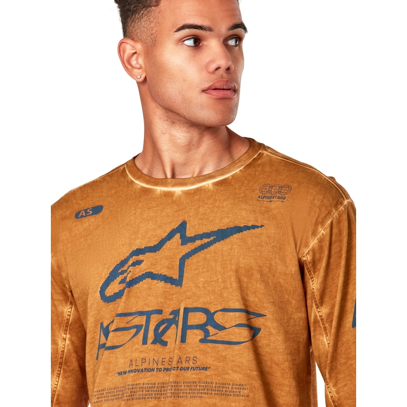 Tričko s dlouhým rukávem Alpinestars Nook Knit zrzavé