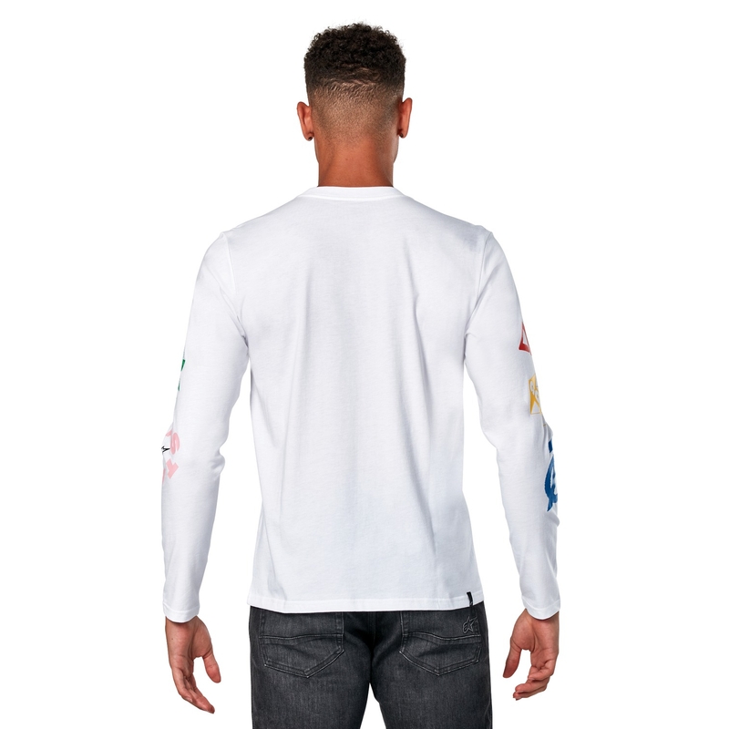 Tričko s dlouhým rukávem Alpinestars Brundo CSF bílé