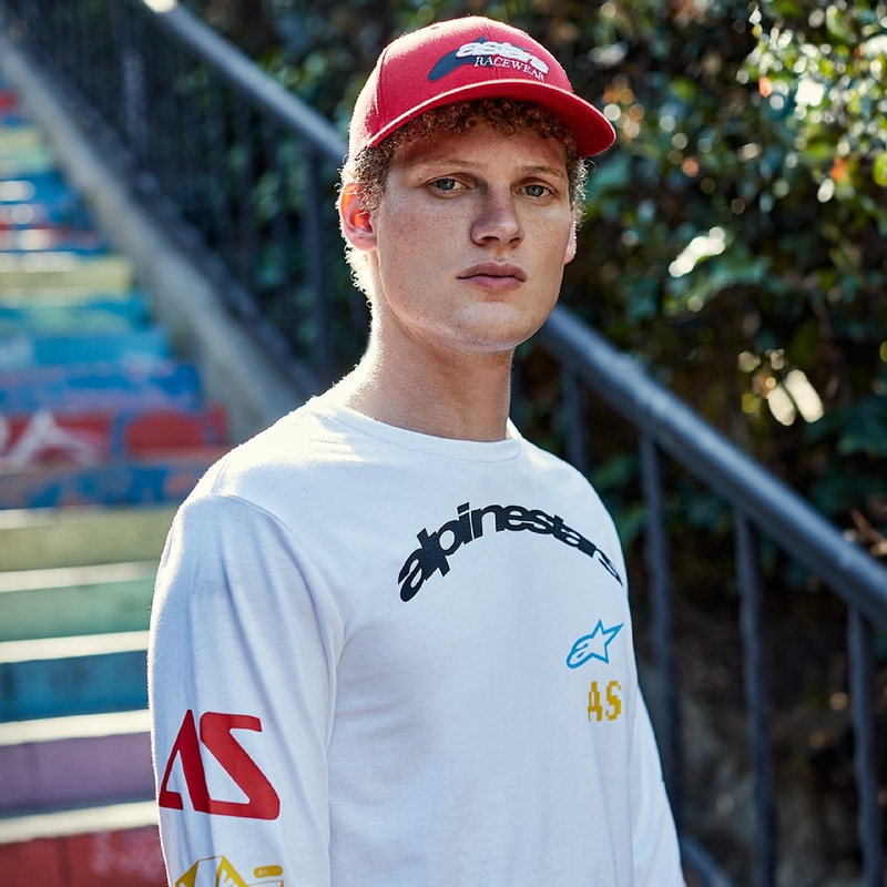 Tričko s dlouhým rukávem Alpinestars Brundo CSF bílé