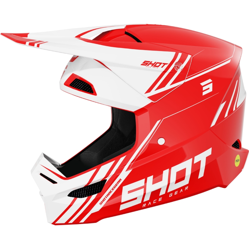 Motokross kiiver Shot Race Sprint punane