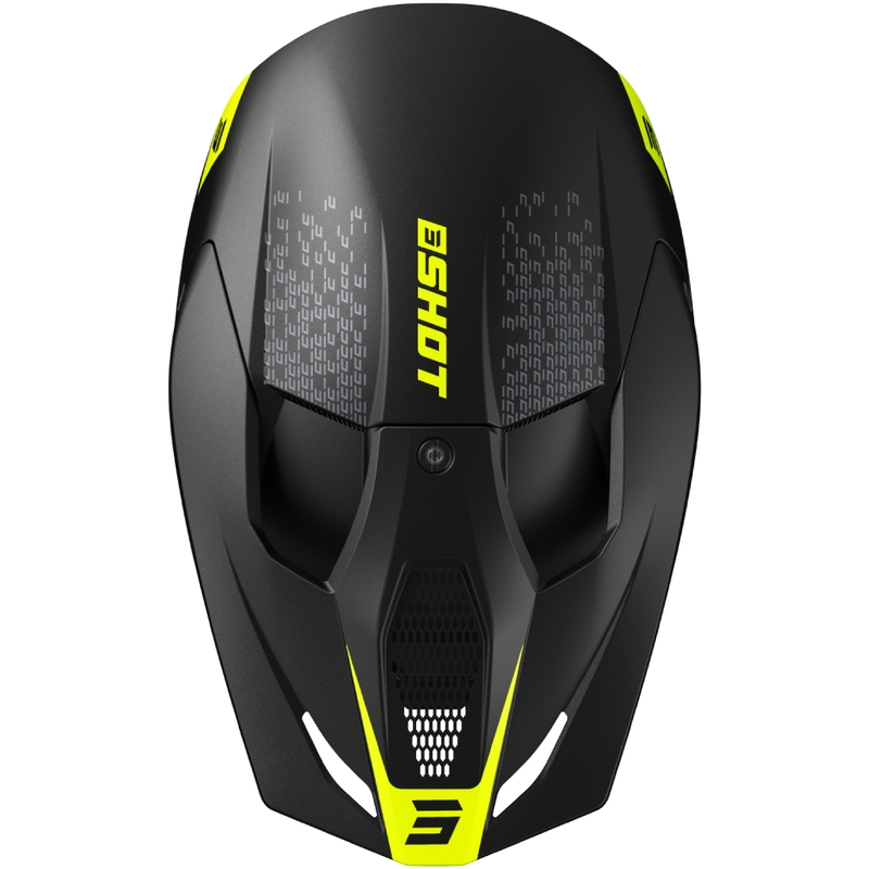 Motokross kiiver Shot Furious Draw fluo kollane