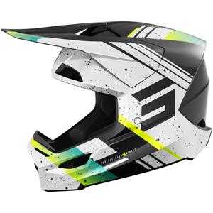 Motokross kiiver Shot Furious Mirage sini-fluo kollane