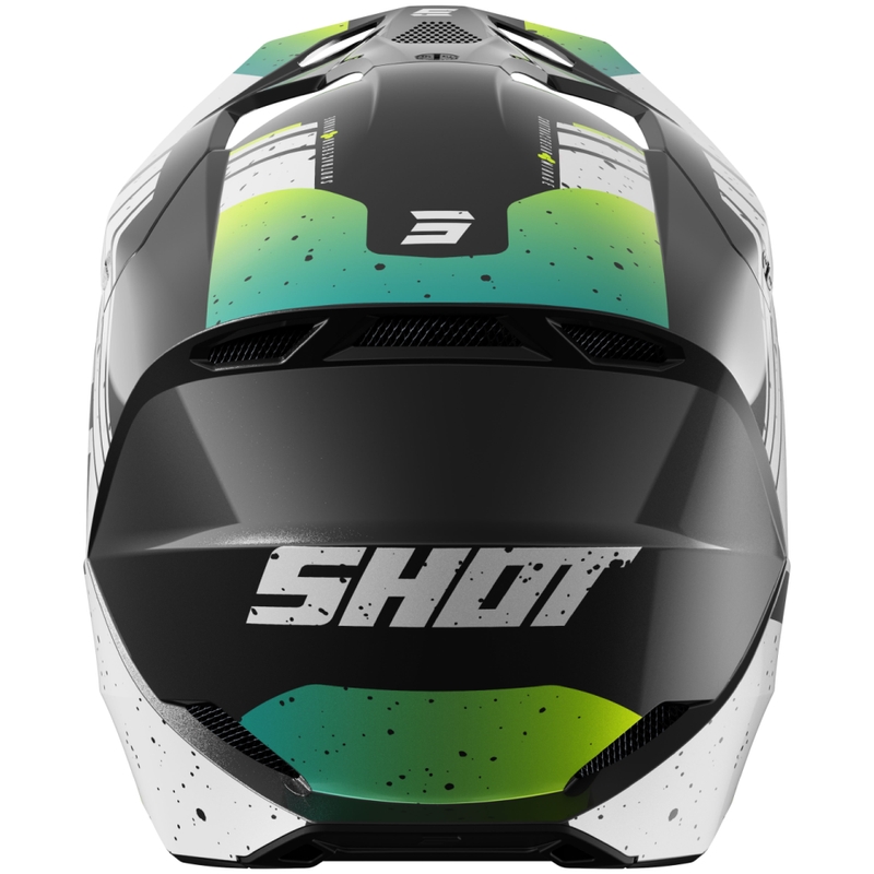 Motokross kiiver Shot Furious Mirage sini-fluo kollane