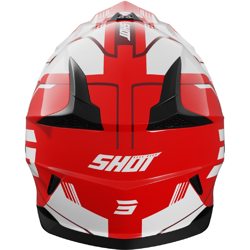 Dětská motokrosová helma Shot Pulse Lines červená