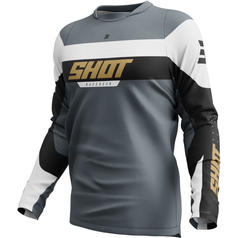 Motokrossitrikoo Shot Devo League kuldne
