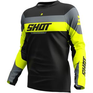 Motokrossitrikoo Shot Devo League fluo kollane