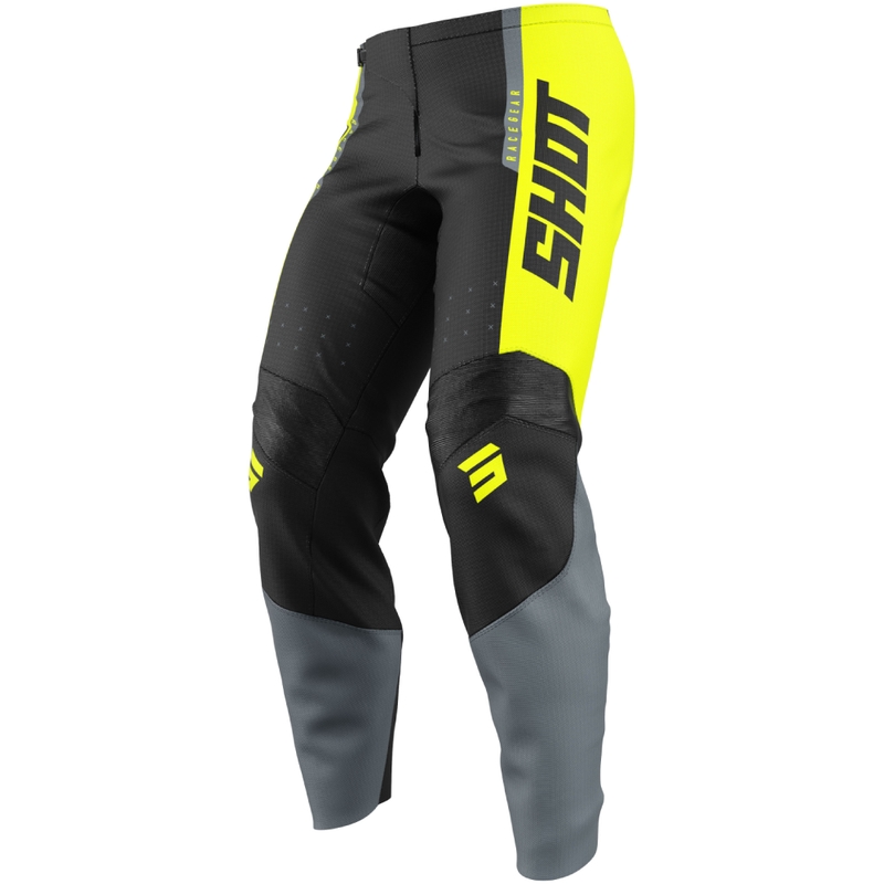 Laste motokrossi püksid Shot Draw League fluo kollane