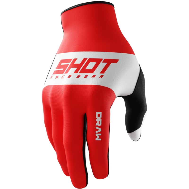 Laste motokross kindad Shot Draw Sky punane